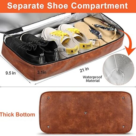 Weekender Bags for Women, 21" Weekender Travel Set. 3pcs - Picture 3 of 5